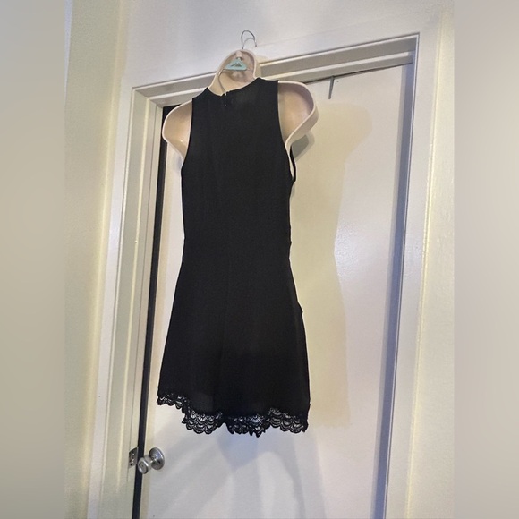 no frills Black Lace Trim Romper - Picture 7 of 9